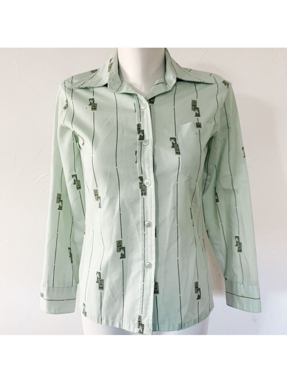 VINTAGE long sleeve shirt with horse pattern